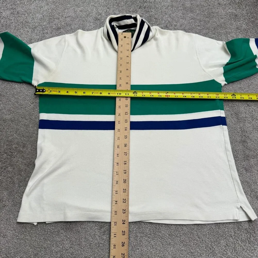 Vintage J.Crew Outfitters Striped Colorblock Turtleneck Long Sleeve Top Large